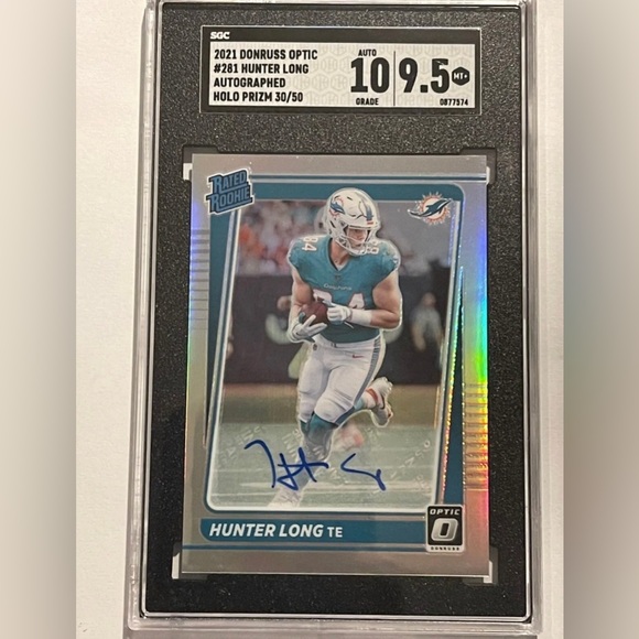 Other - 2021 DONRUSS OPTIC #281 HUNTER LONG AUTOGRAPHED HOLO PRIZM 30/50